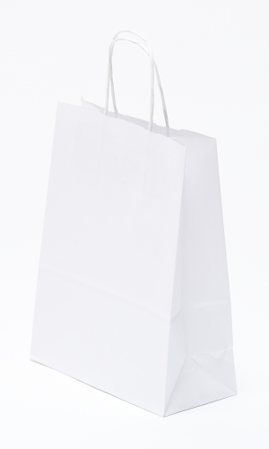 Fehér Sodrottfüles Papírtáska 22x10x36