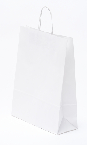 Fehér Sodrottfüles Papírtáska 32x12x41