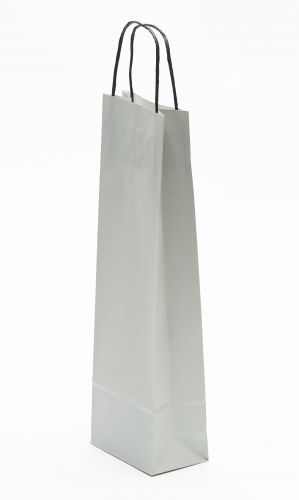 Papírtáska Italos Sodrottfüles Szürke 13x7.5x36 